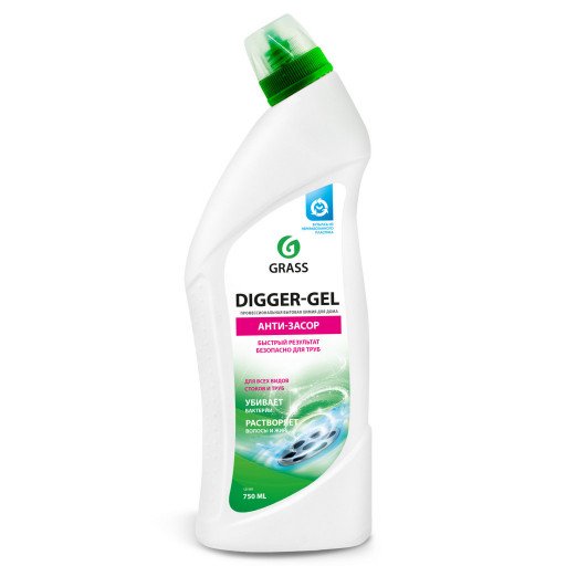 Kanalizacijos vamzdžių valymo priemonė "Digger-Gel" 750 ml