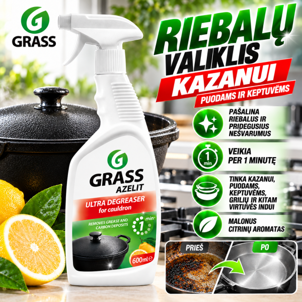 Azelit riebalų valiklis kazanui 600 ml GRASS