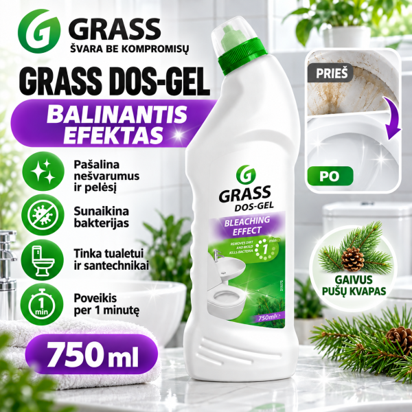 Universalus valomasis gelis, pelėsių valiklis Dos Gel 750 ml GRASS