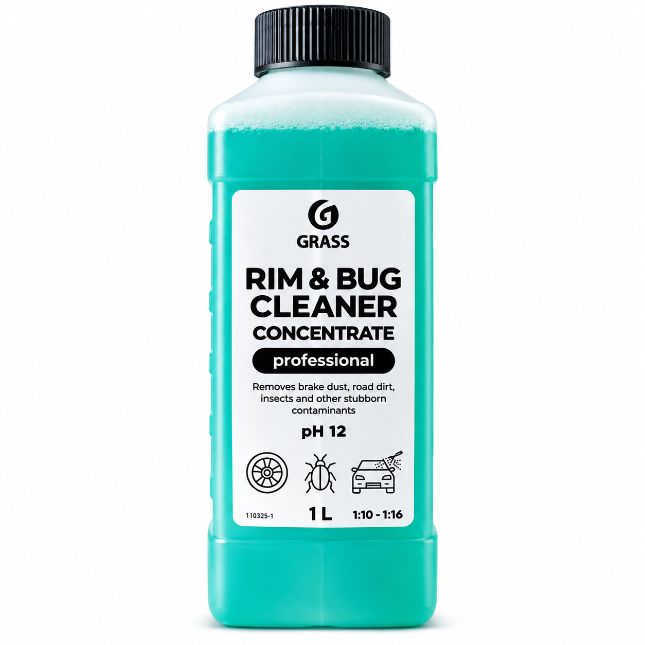 Ratlankių ir vabzdžių liekanų valiklis Rim & Bug Cleaner 1L GRASS purvo tirpiklis - Image 2