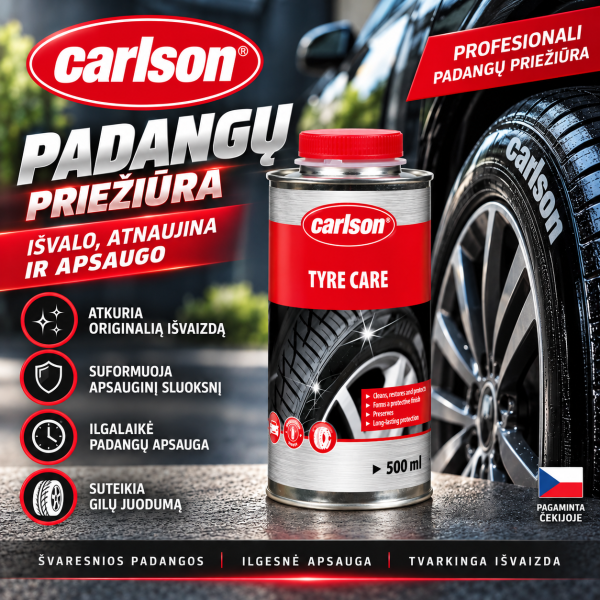 Padangų priežiūros priemonė - kremas Tyre Care 500 ml CARLSON