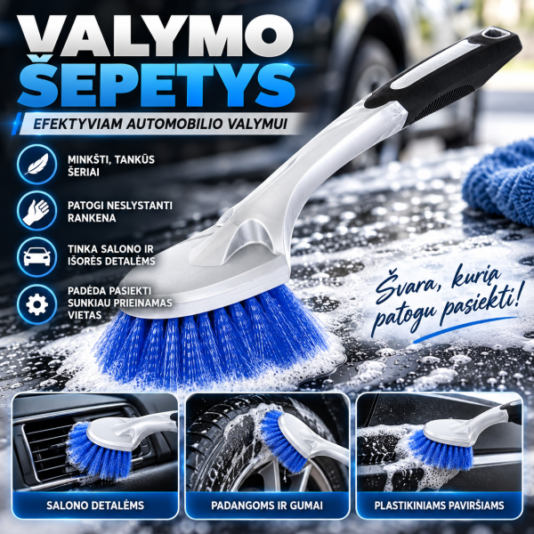Ratų valymo šepetys