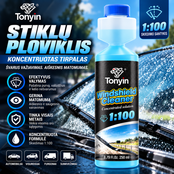 Koncentruotas stiklų ploviklis WINDSHIELD Cleaner 1:100 TONYIN