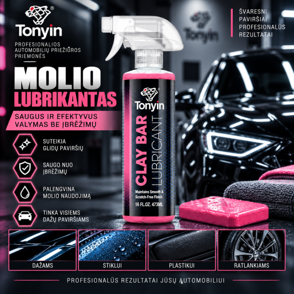 Lubrikantas automobilio paviršiaus valymui Clay Bar Lubricant 473 ml TONYIN