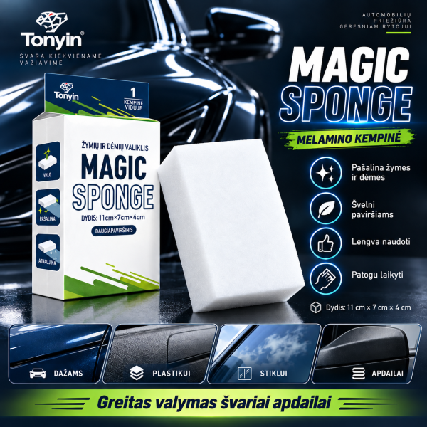 Melamino valymo kempinė MAGIC SPONGE 3 g Multi-function TONYIN