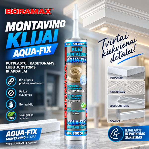 Montavimo klijai AQUA-FIX 280 ml BORAMAX