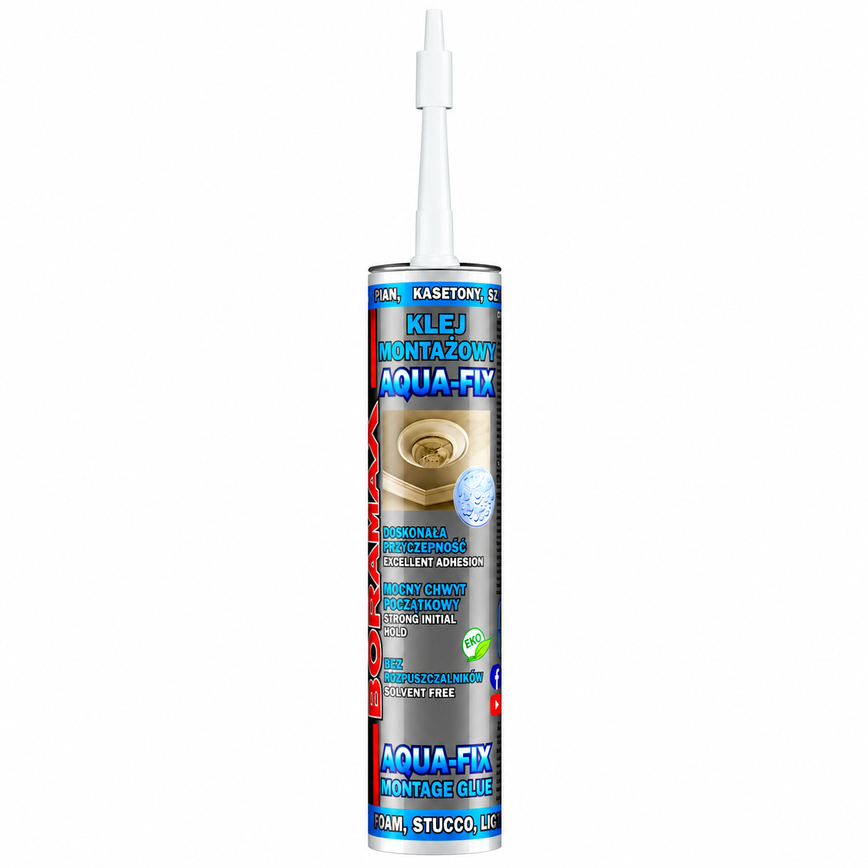 Montavimo klijai AQUA-FIX 280 ml BORAMAX