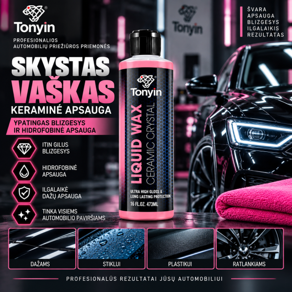 Skystas keraminis vaškas su SiO₂ LIQUID WAX Ceramic CRYSTAL 500 ml TONYIN