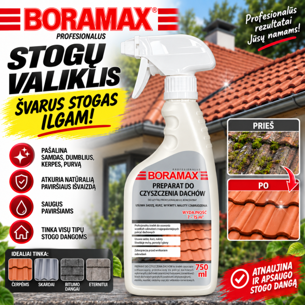 Stogo dangos valiklis 750 ml BORAMAX