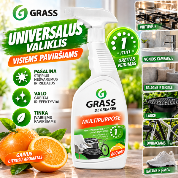 Universalus šarminis valiklis Degreaser Multipurpose 600 ml GRASS